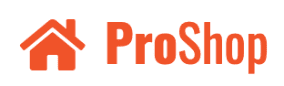 ProShop logo featuring a house icon.