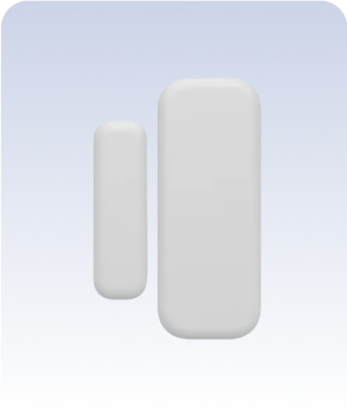 Two white rectangles on a blue gradient background.